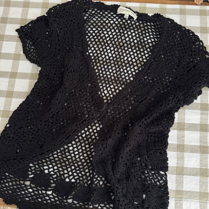 Vintage Crochet Buttoned Front Cardigan (S-L)