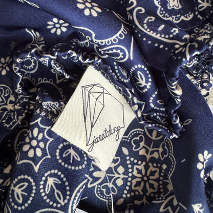 Paisley Floral Satin Crop Top (XS-S)