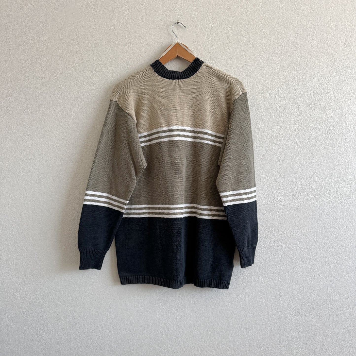 Vintage Striped Academia Sweater (S-M)