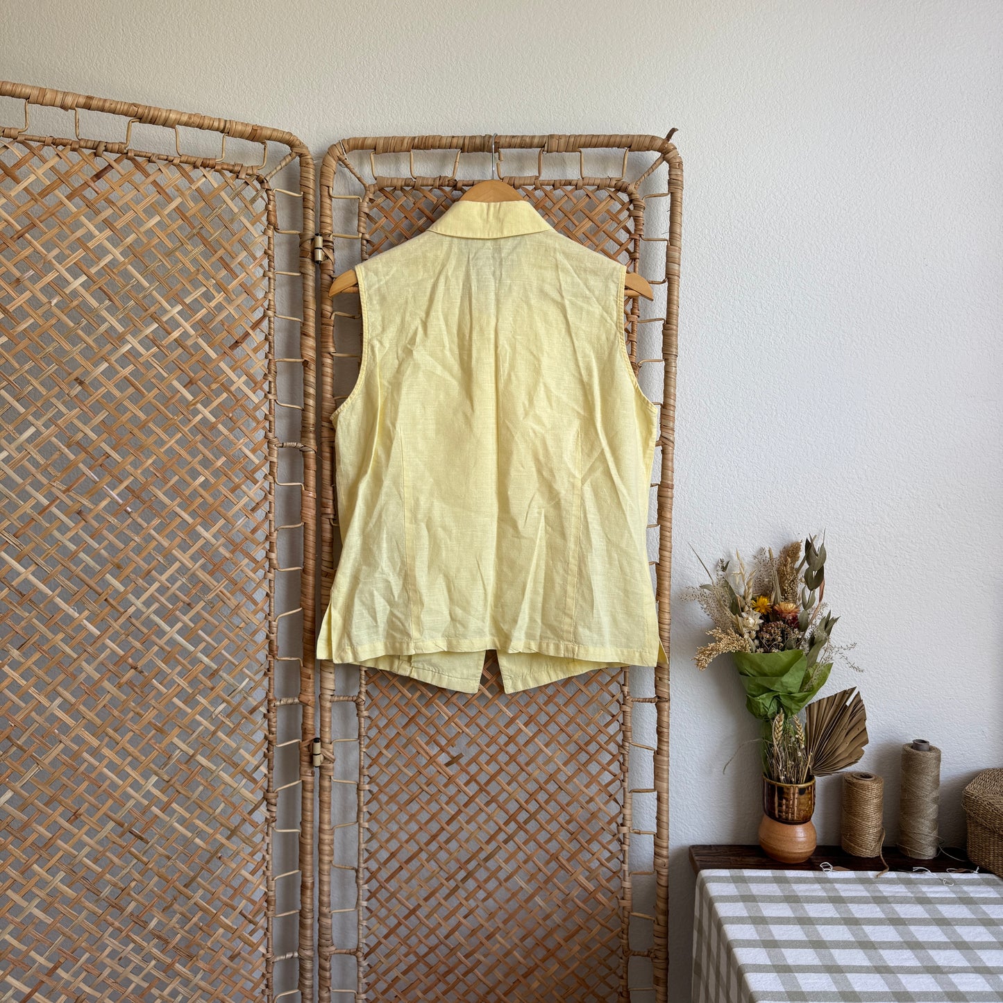 The Easy Morning Linen Tank (M-L)