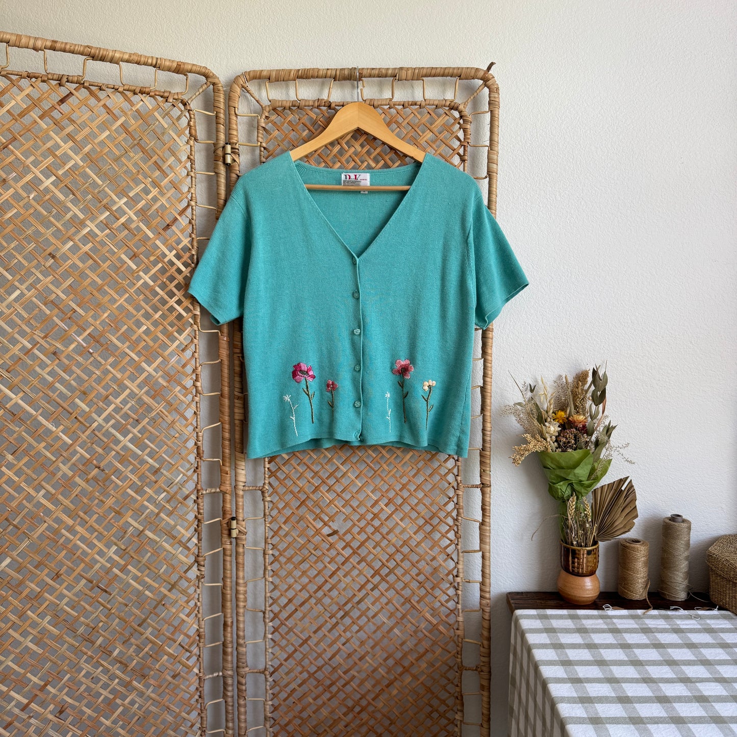 The Reef Bloom Embroidered Knit Top (XS-L)