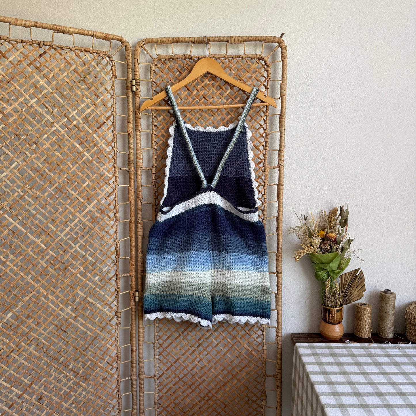 The Dusk Tide Crochet Romper (S-M)