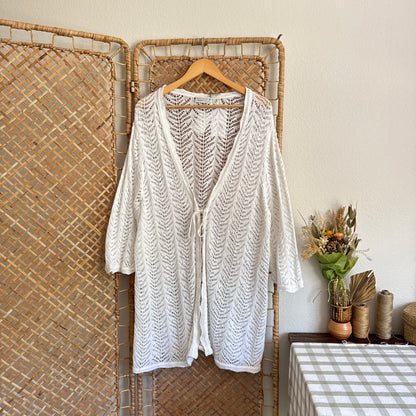 The White Water Tie Front Cardigan (Plus Size)