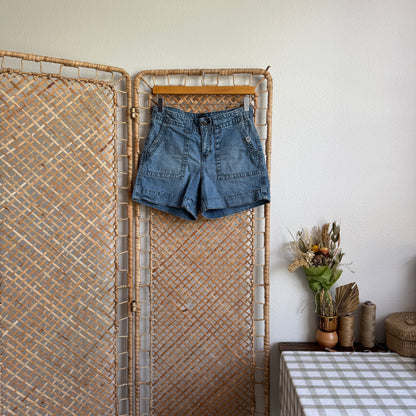 The Hazy Sky Utility Denim Shorts (4)