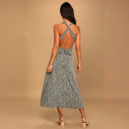 Lulu's Floral Print Midi Dress (XL)