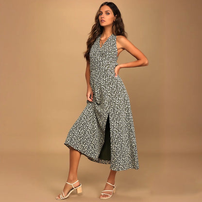 Lulu's Floral Print Midi Dress (XL)
