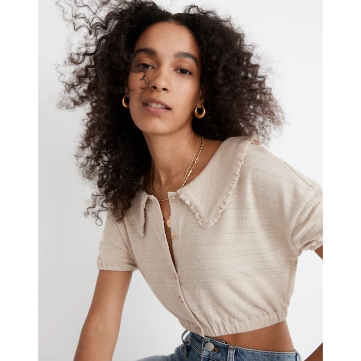 Madewell Ruffle-Collared Top (S)