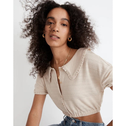 Madewell Ruffle-Collared Top (S)