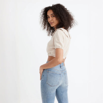 Madewell Ruffle-Collared Top (S)